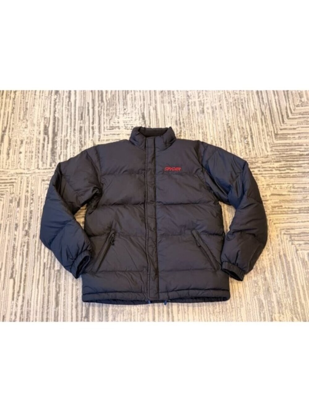 SPYDER boys size 14 black Winter puffer coat